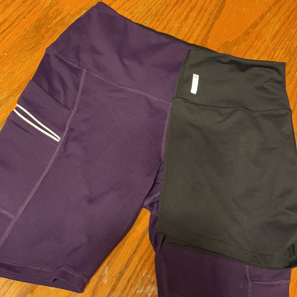 Purple work out shorts